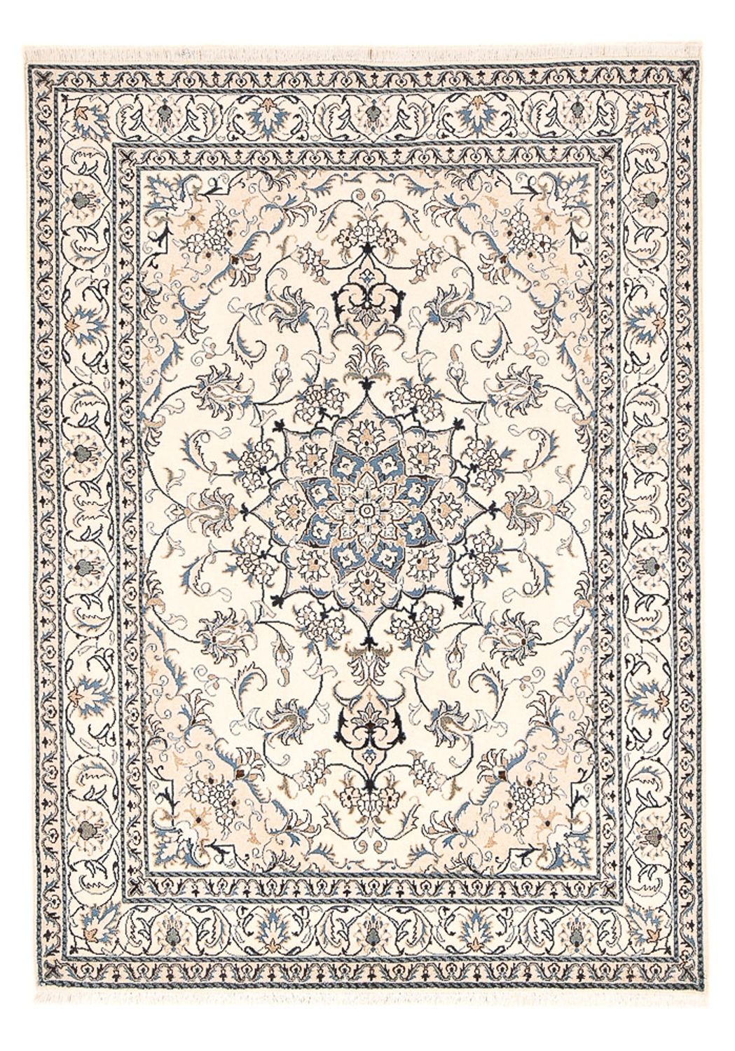 Perser Rug - Nain - 241 x 164 cm - light beige