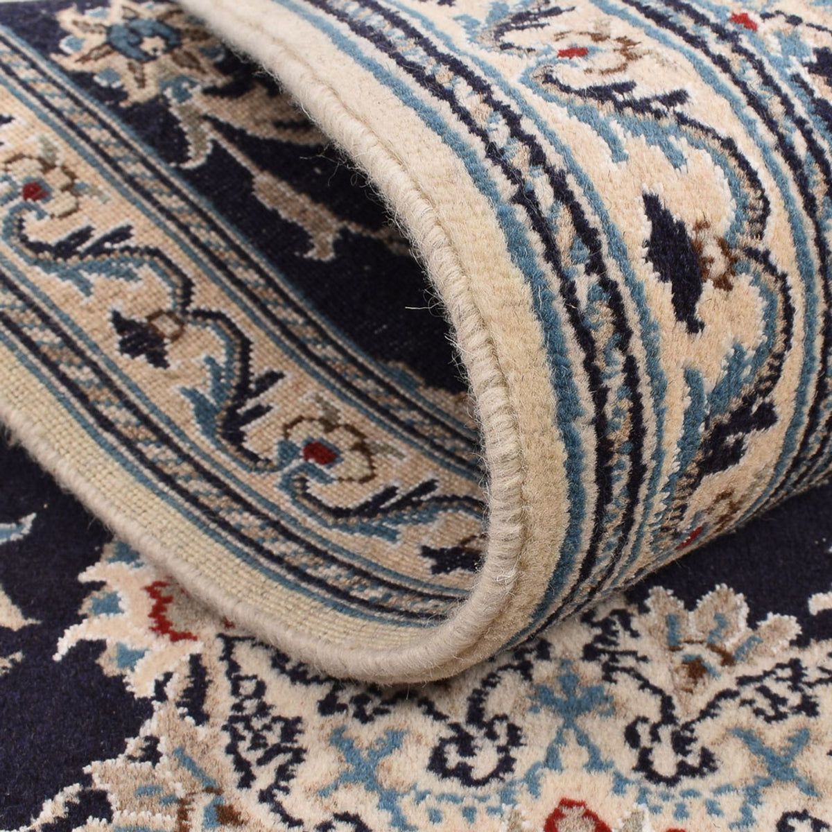 Runner Perser Rug - Nain - 206 x 77 cm - dark blue