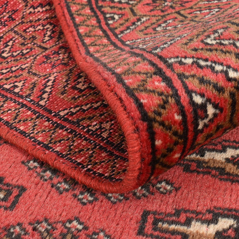 Runner Turkaman Rug - 276 x 102 cm - red