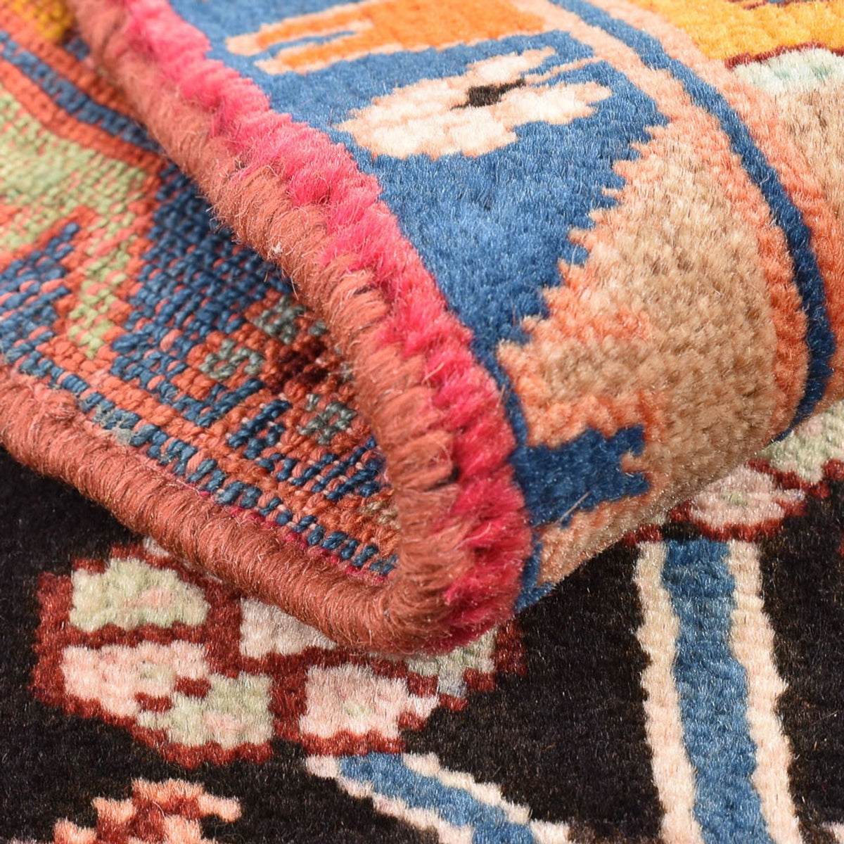 Perser Rug - Nomadic - 132 x 92 cm - dark blue