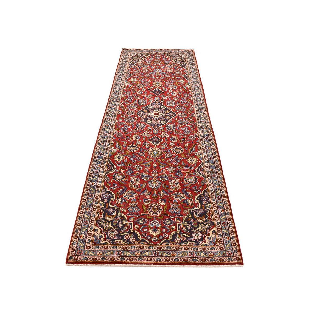 Runner Perser Rug - Keshan - 332 x 102 cm - red