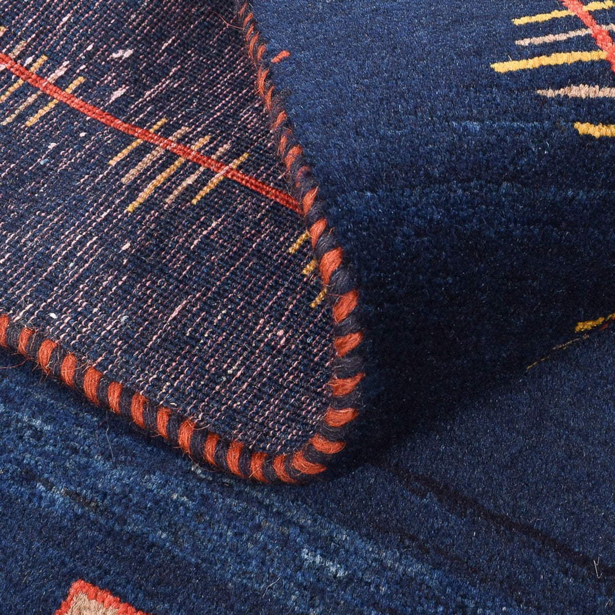 Gabbeh Rug - Loribaft Perser - 143 x 110 cm - dark blue