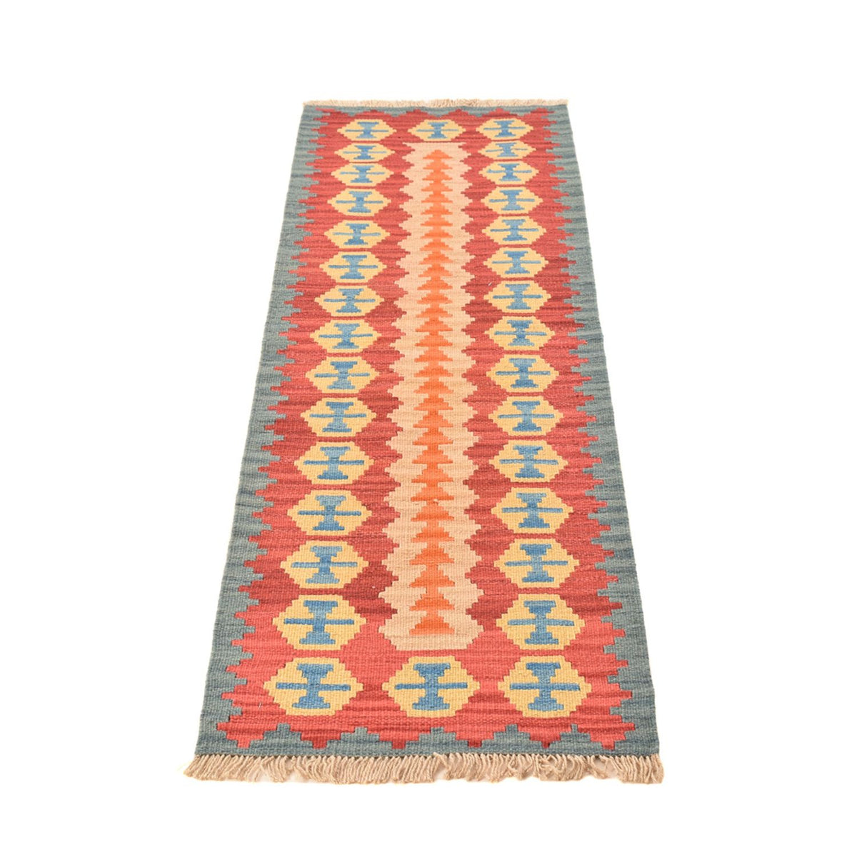 Runner Kelim Rug - Oriental - 201 x 58 cm - multicolored