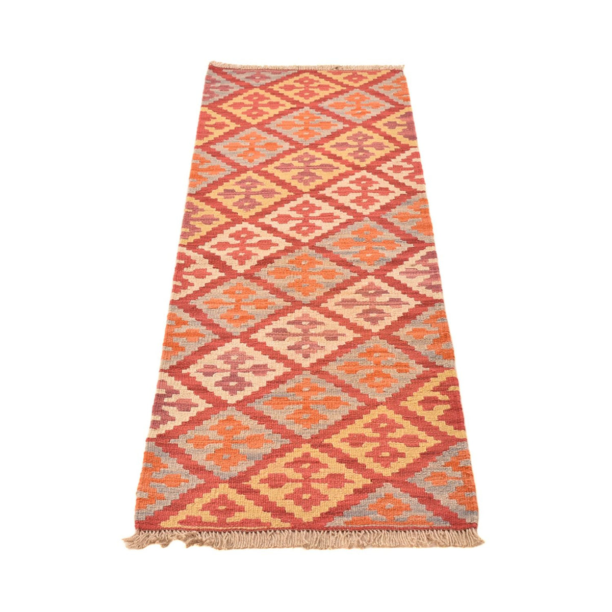 Runner Kelim Rug - Oriental - 201 x 58 cm - multicolored