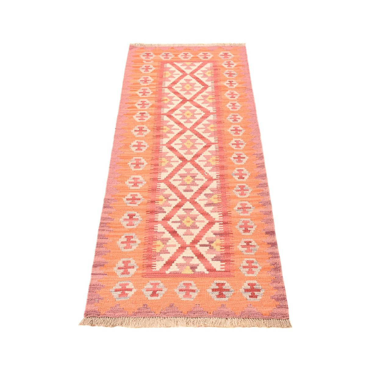 Runner Kelim Rug - Oriental - 201 x 61 cm - multicolored