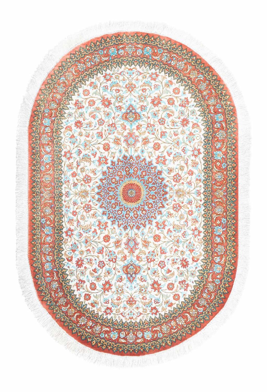 Perser Rug - Ghom oval  - 120 x 76 cm - beige