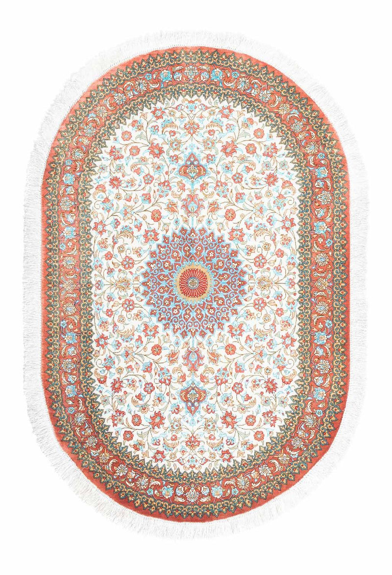 Perser Rug - Ghom oval  - 120 x 76 cm - beige
