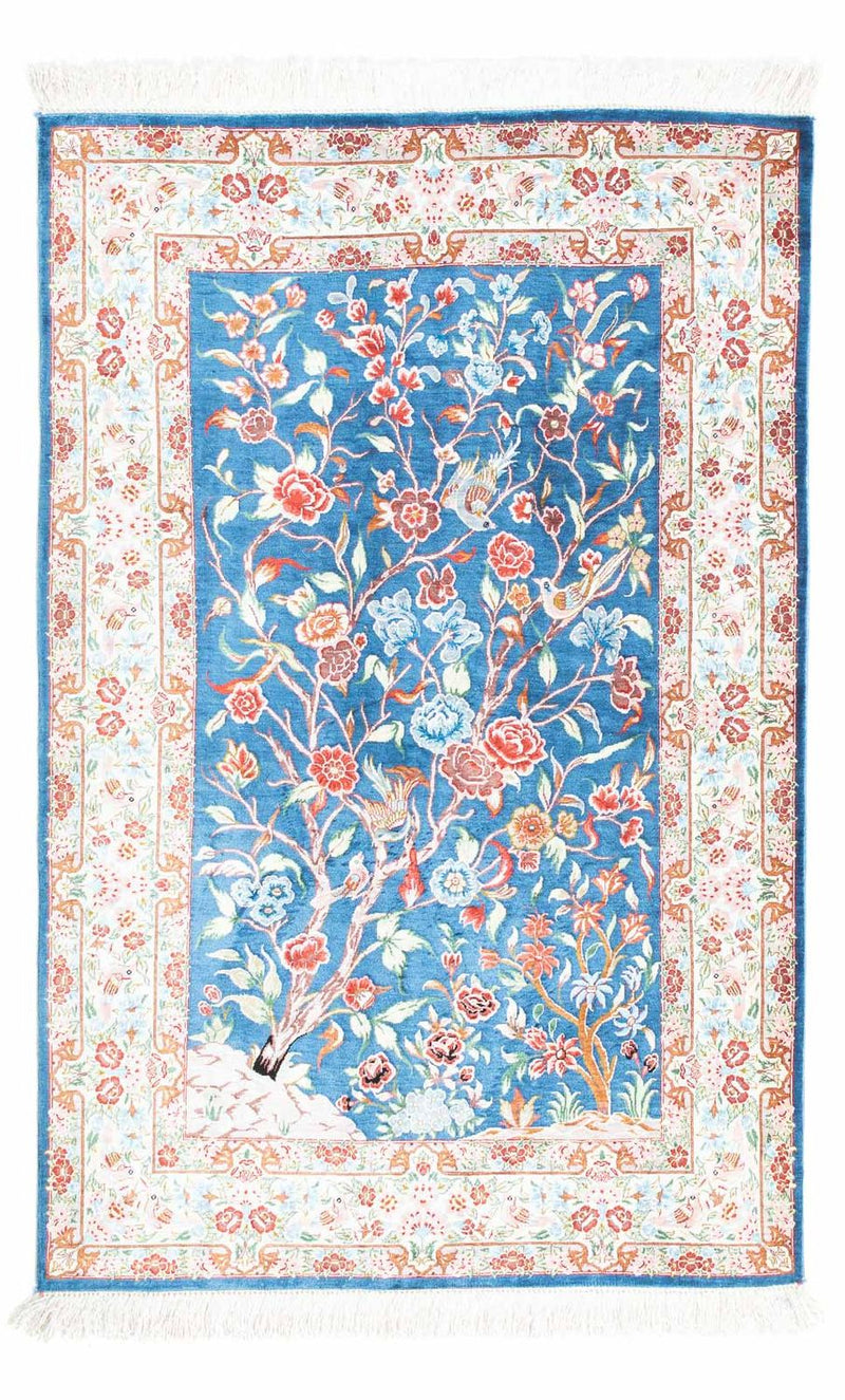 Perser Rug - Ghom - 121 x 77 cm - light blue