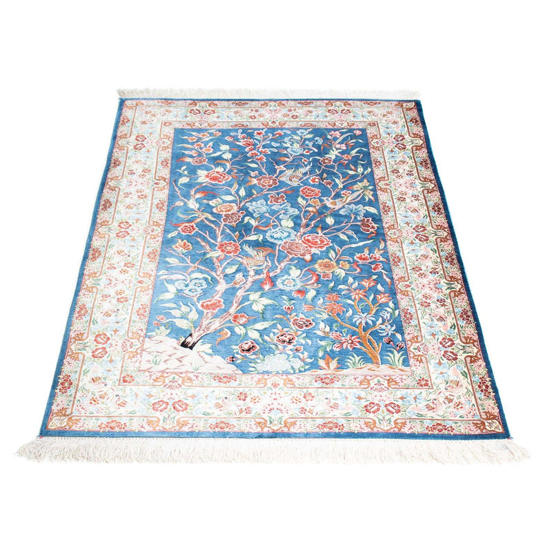 Perser Rug - Ghom - 121 x 77 cm - light blue