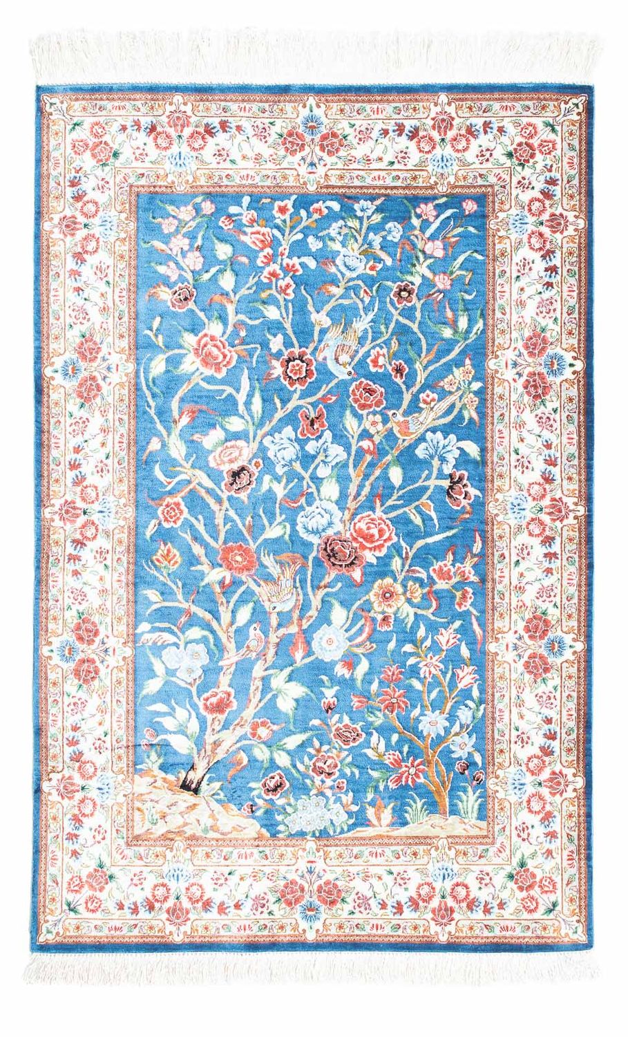 Perser Rug - Ghom - 118 x 75 cm - light blue