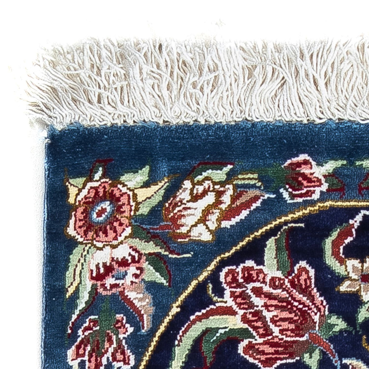 Silk Rug - Ghom Silk - Premium - 40 x 28 cm - dark blue