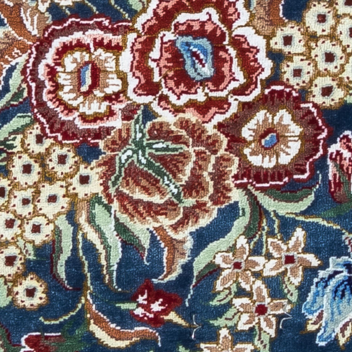 Silk Rug - Ghom Silk - Premium - 40 x 28 cm - dark blue