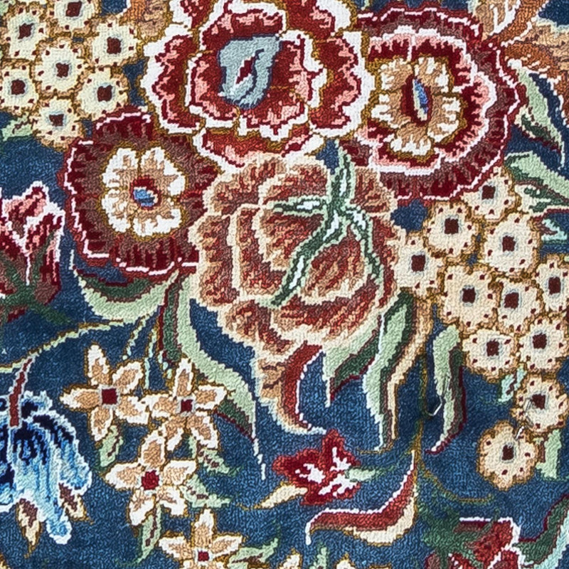 Silk Rug - Ghom Silk - Premium - 40 x 28 cm - dark blue