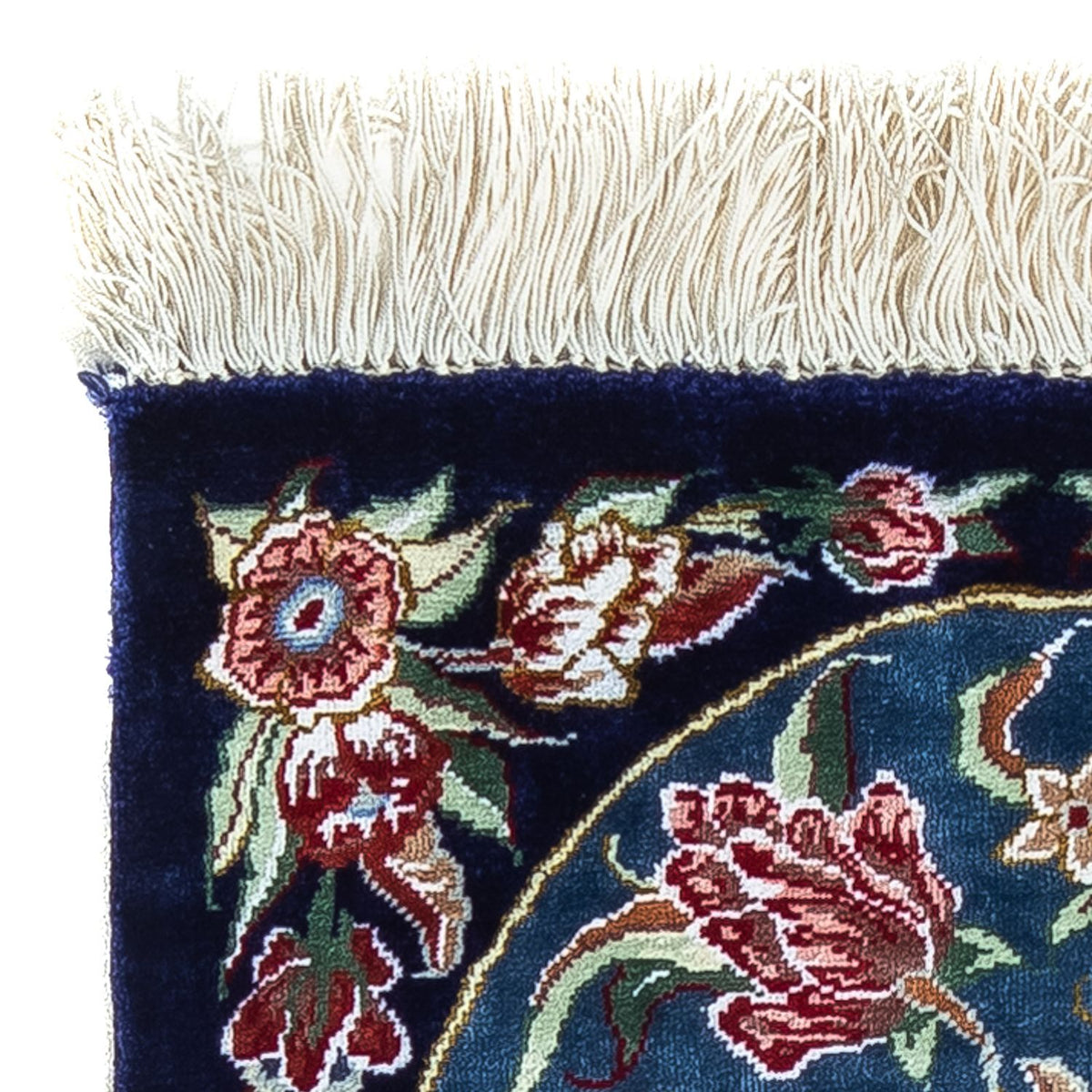 Silk Rug - Ghom Silk - Premium - 40 x 28 cm - dark blue