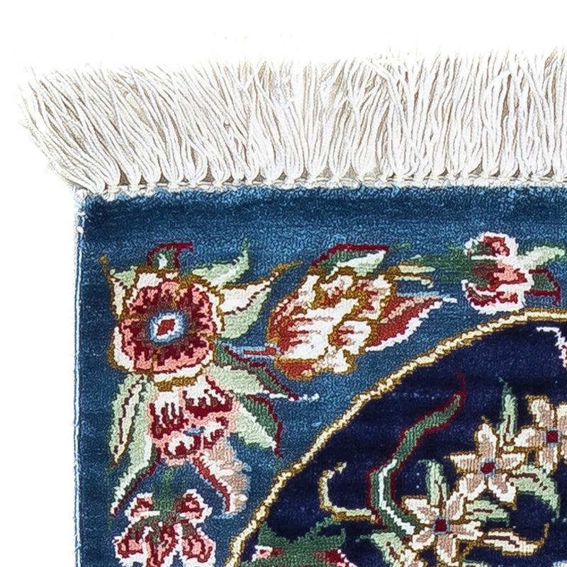 Silk Rug - Ghom Silk - Premium - 40 x 28 cm - dark blue