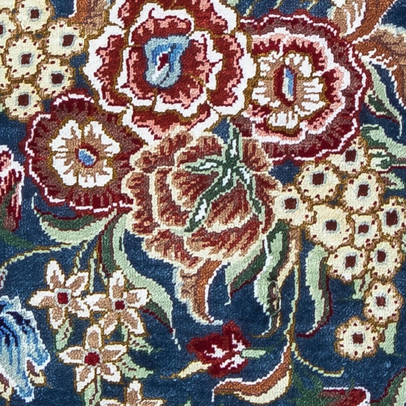 Silk Rug - Ghom Silk - Premium - 40 x 28 cm - dark blue