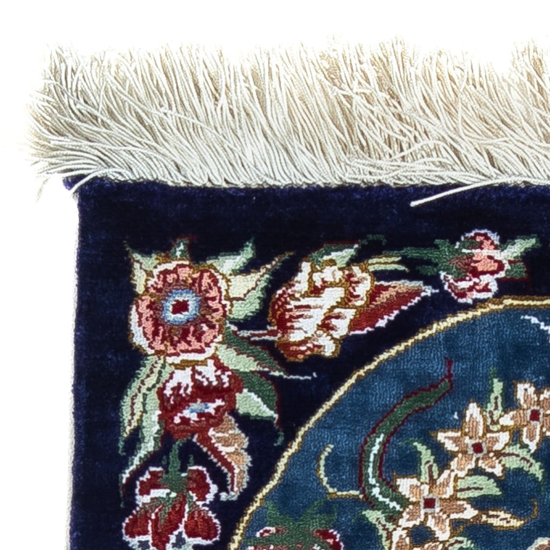 Silk Rug - Ghom Silk - Premium - 40 x 28 cm - dark blue