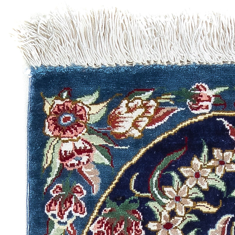 Silk Rug - Ghom Silk - Premium - 40 x 28 cm - dark blue