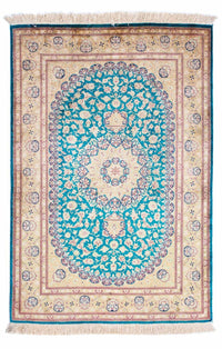 Perser Rug - Ghom - 119 x 78 cm - turquoise