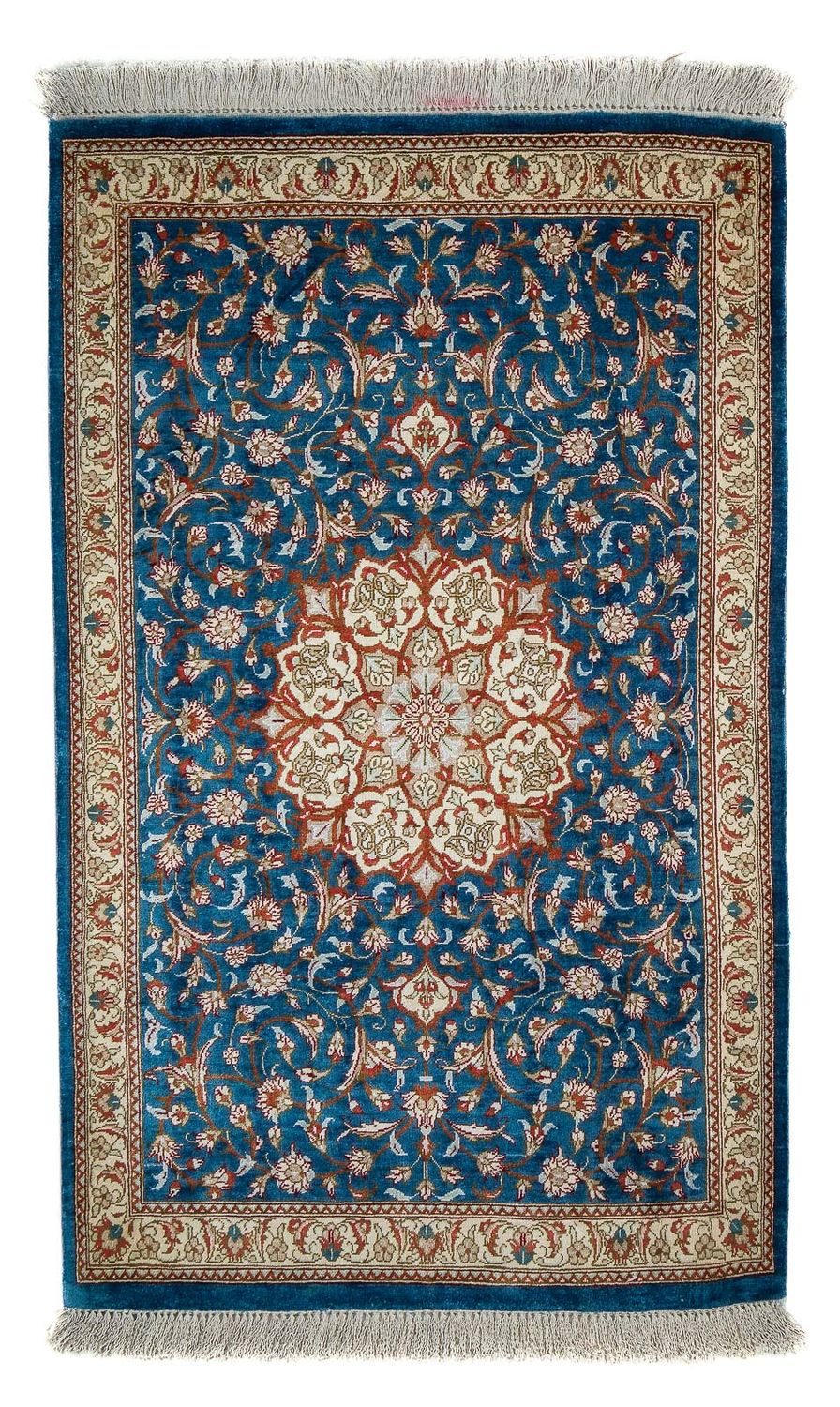 Perser Rug - Ghom - 92 x 57 cm - dark blue