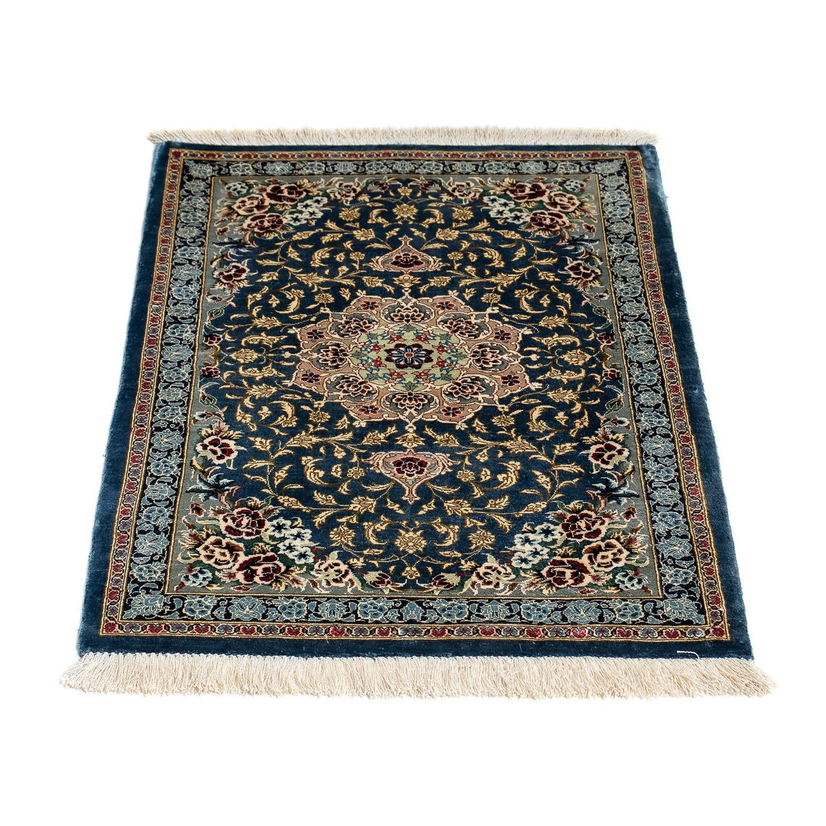 Perser Rug - Ghom - 80 x 55 cm - dark blue