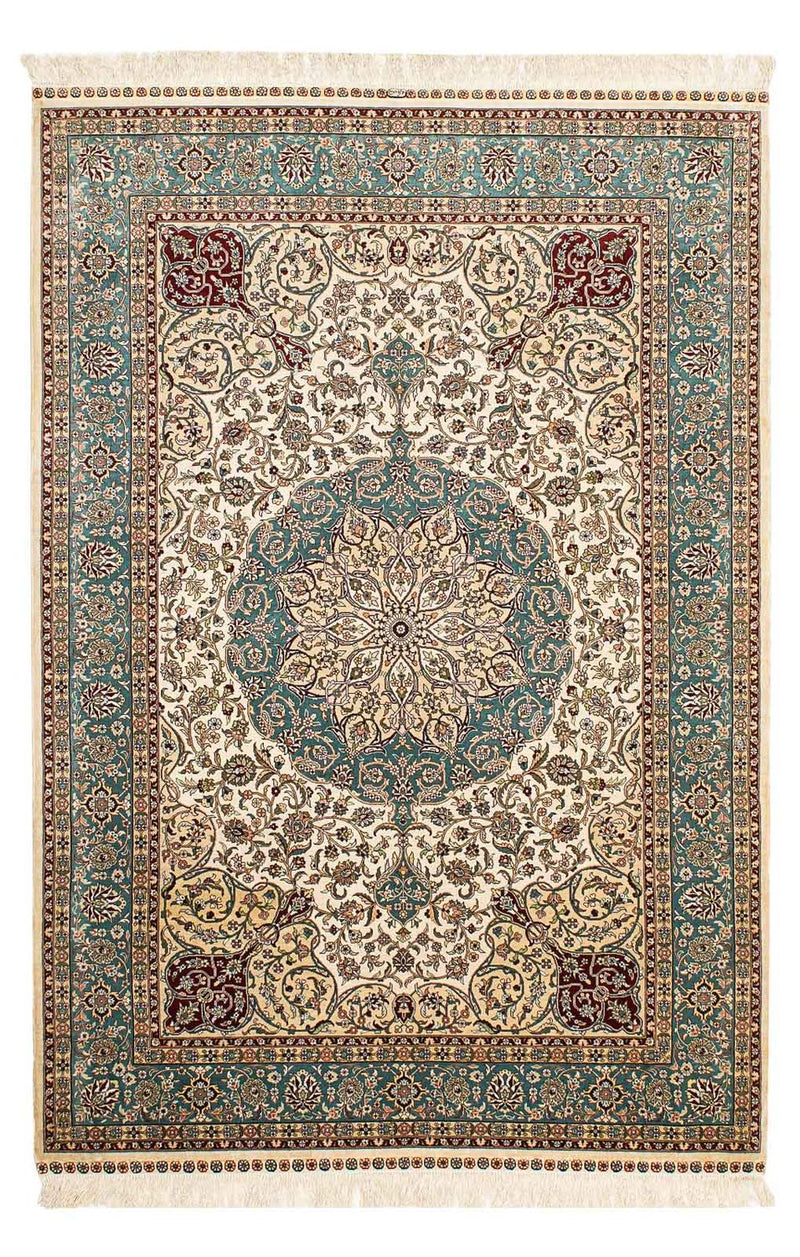 Silk Rug - Chinese Silk - 183 x 122 cm - dark red