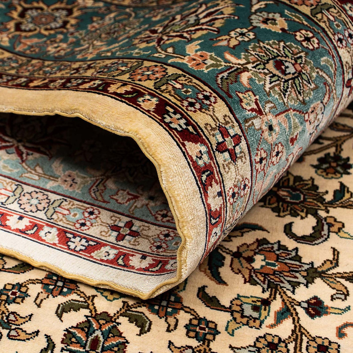 Silk Rug - Chinese Silk - 183 x 122 cm - dark red