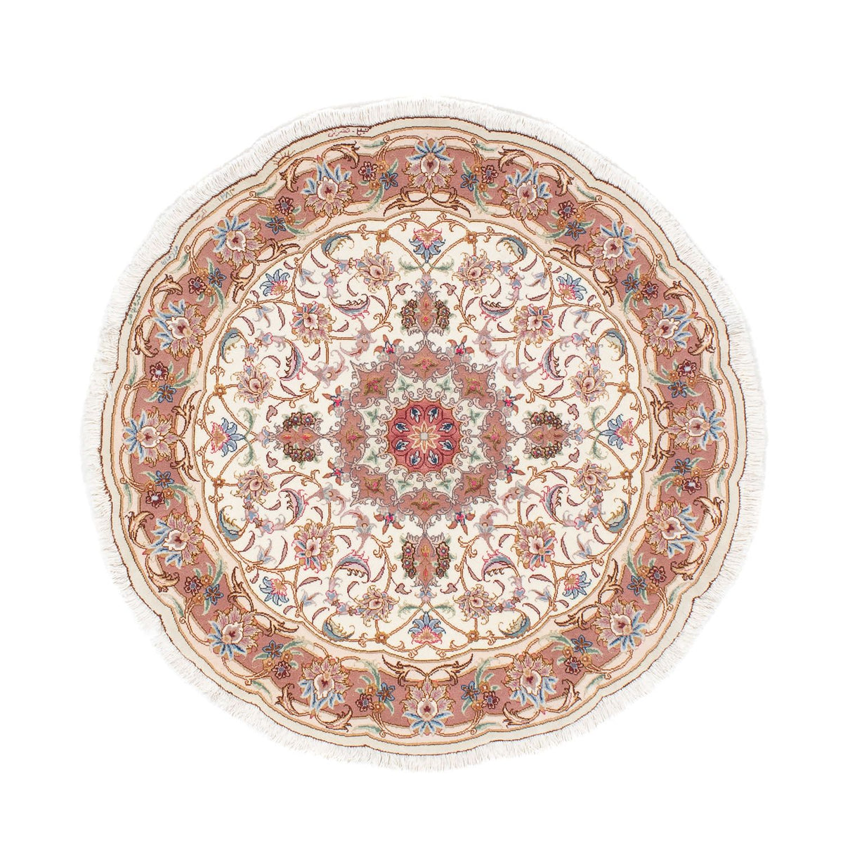 Perser Rug - Tabriz - Royal round  - 105 x 105 cm - beige
