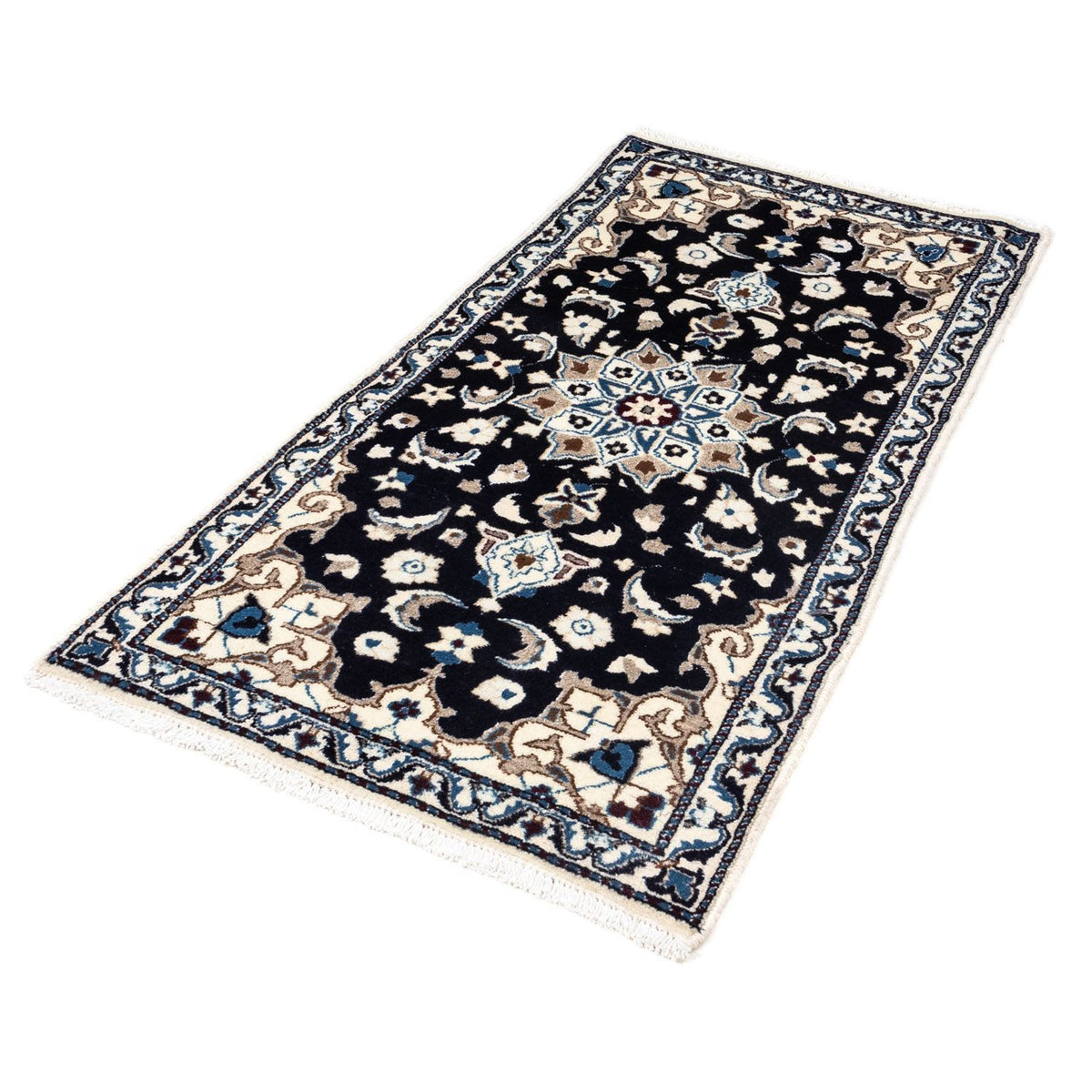 Perser Rug - Nain - 134 x 69 cm - dark blue