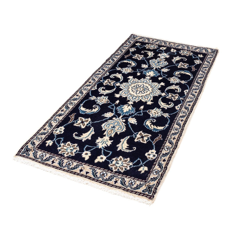 Perser Rug - Nain - 138 x 68 cm - dark blue