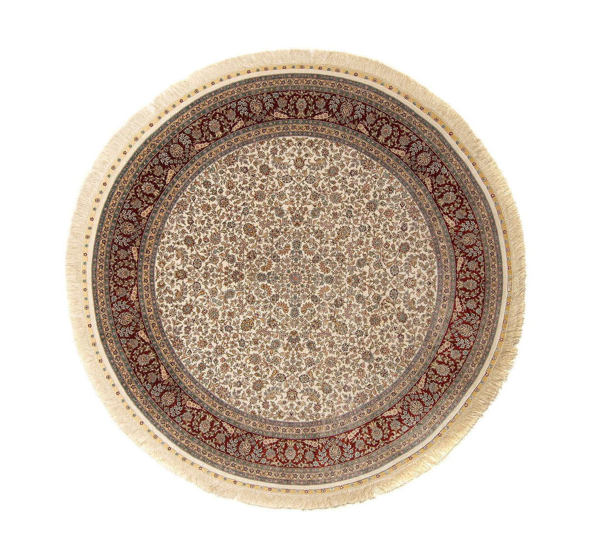 Oriental Rug - Hereke round  - 185 x 185 cm - beige
