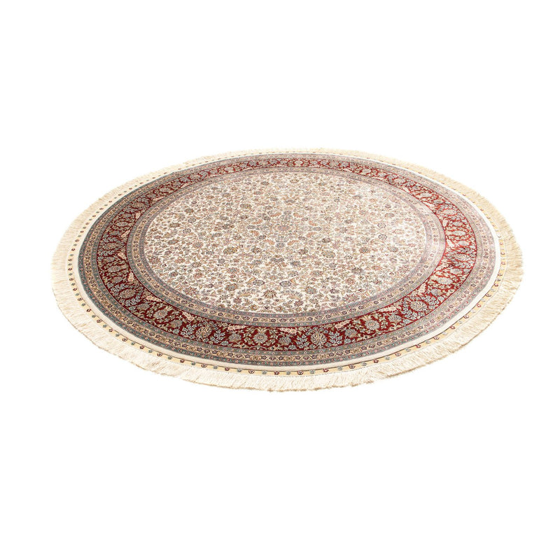 Oriental Rug - Hereke round  - 185 x 185 cm - beige