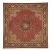 Tabriz Rug 201x204cm - Persian Rugs - Square / Dark Red / 201 x 204 cm Square