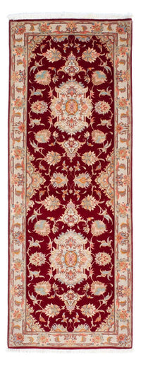 Runner Perser Rug - Tabriz - Royal - 208 x 80 cm - dark red
