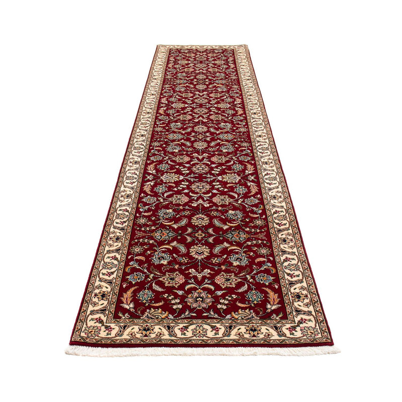 Runner Perser Rug - Tabriz - Royal - 390 x 87 cm - dark red
