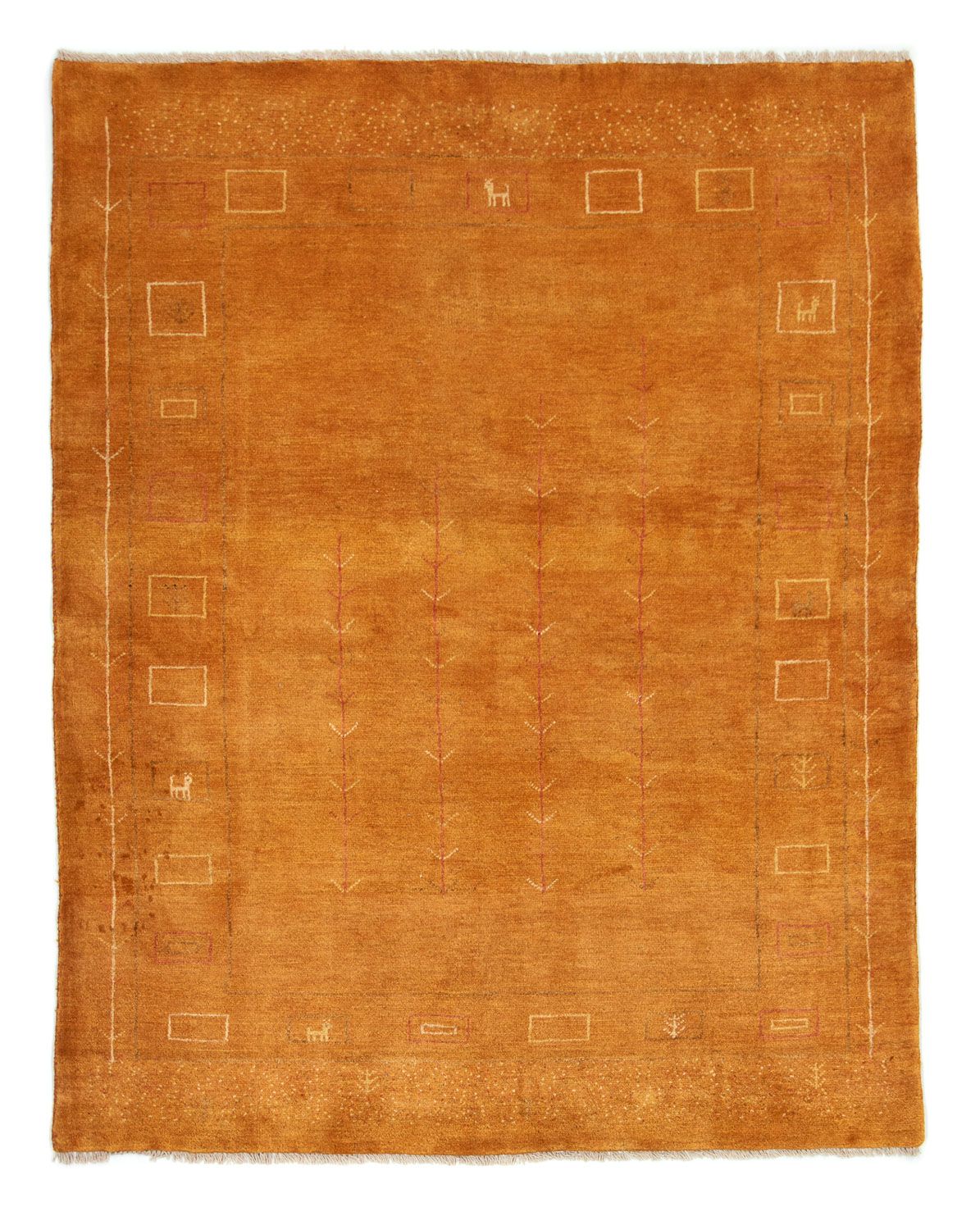 Gabbeh Rug - Perser - 193 x 151 cm - gold