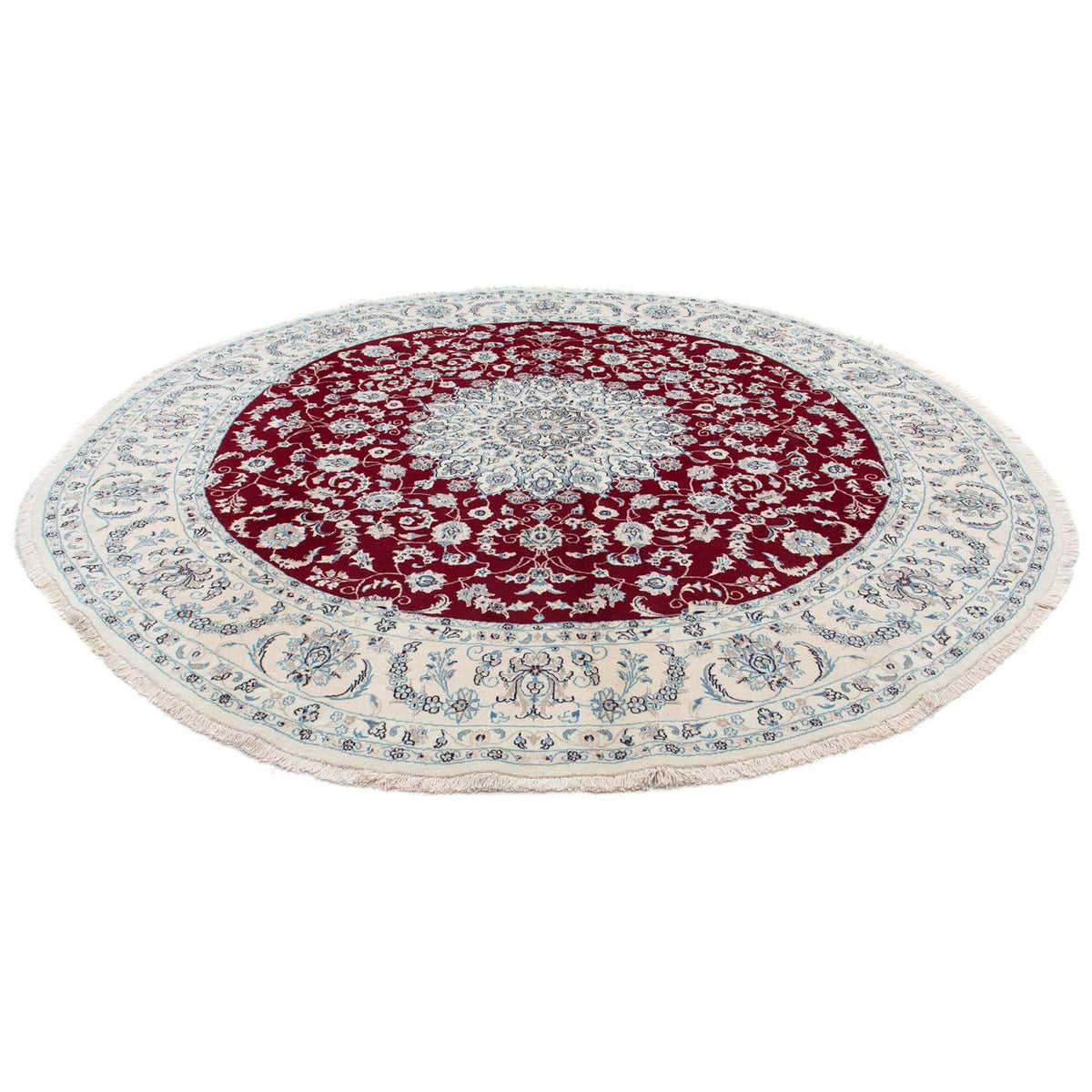 Perser Rug - Nain round  - 295 x 295 cm - dark red