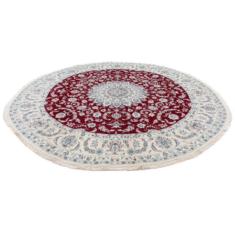Perser Rug - Nain round  - 295 x 295 cm - dark red