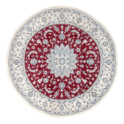 Perser Rug - Nain round  - 247 x 247 cm - dark red
