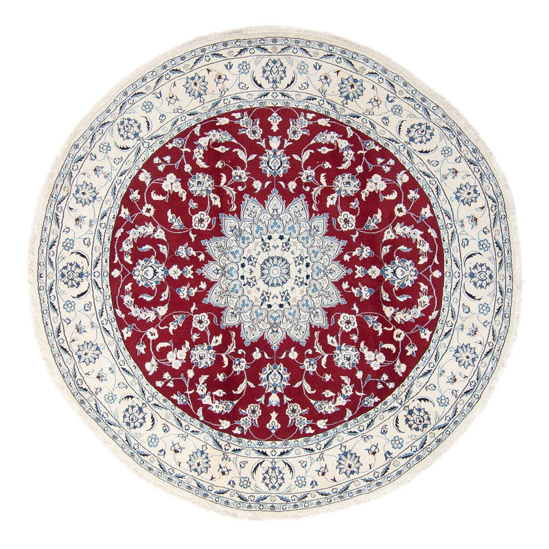 Perser Rug - Nain round  - 247 x 247 cm - dark red