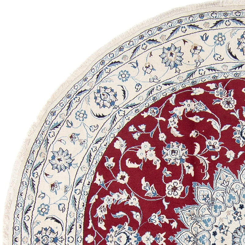 Perser Rug - Nain round  - 247 x 247 cm - dark red