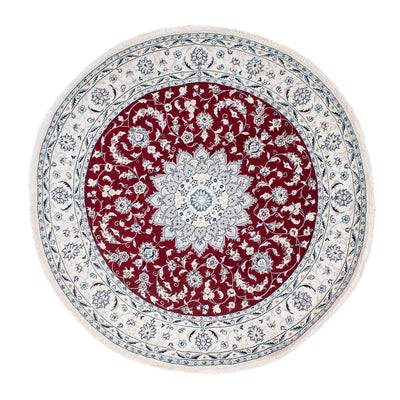 Perser Rug - Nain round  - 252 x 252 cm - dark red