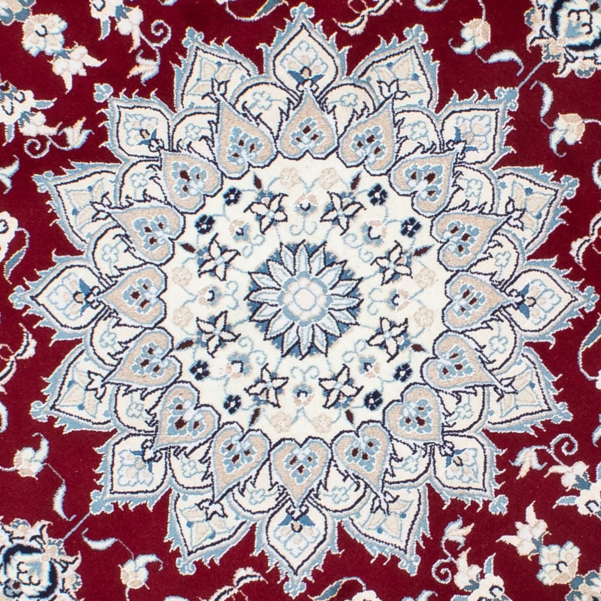 Perser Rug - Nain round  - 252 x 252 cm - dark red