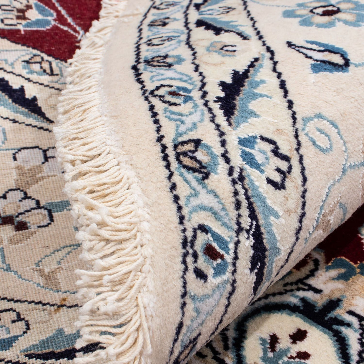 Perser Rug - Nain round  - 252 x 252 cm - dark red