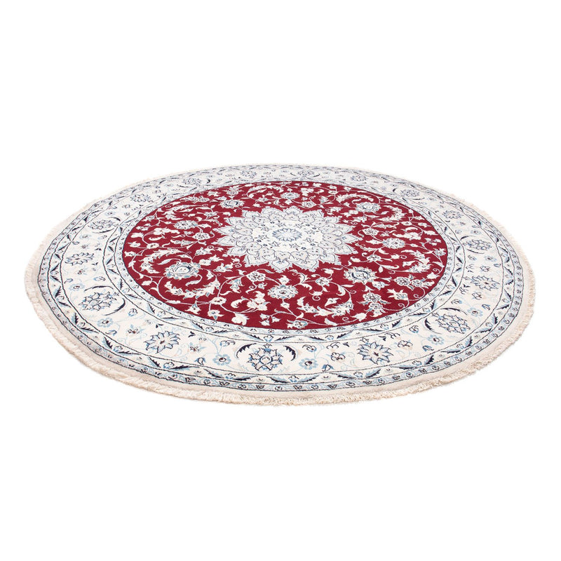 Perser Rug - Nain round  - 252 x 252 cm - dark red