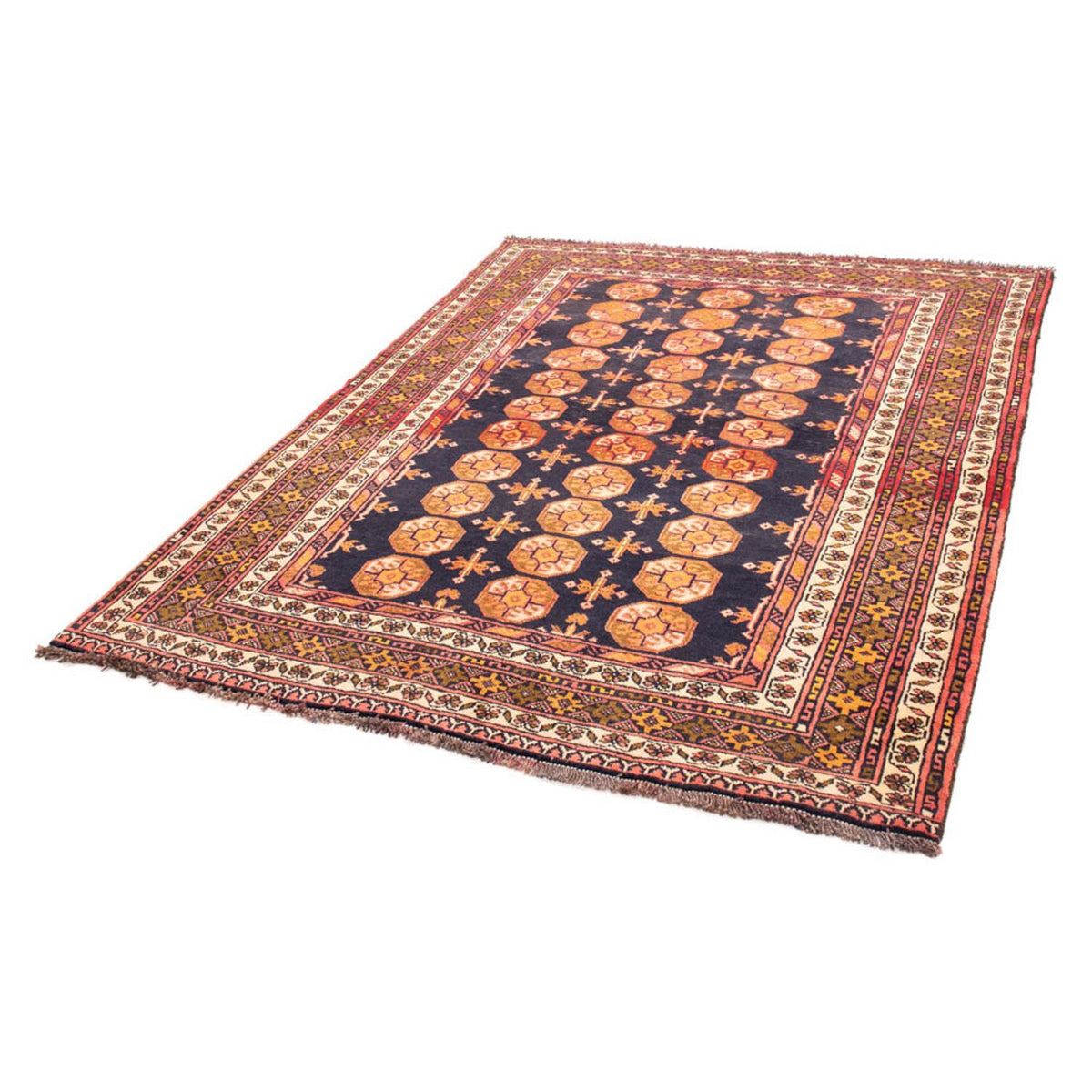 Belutsch Rug square  - 174 x 139 cm - dark blue