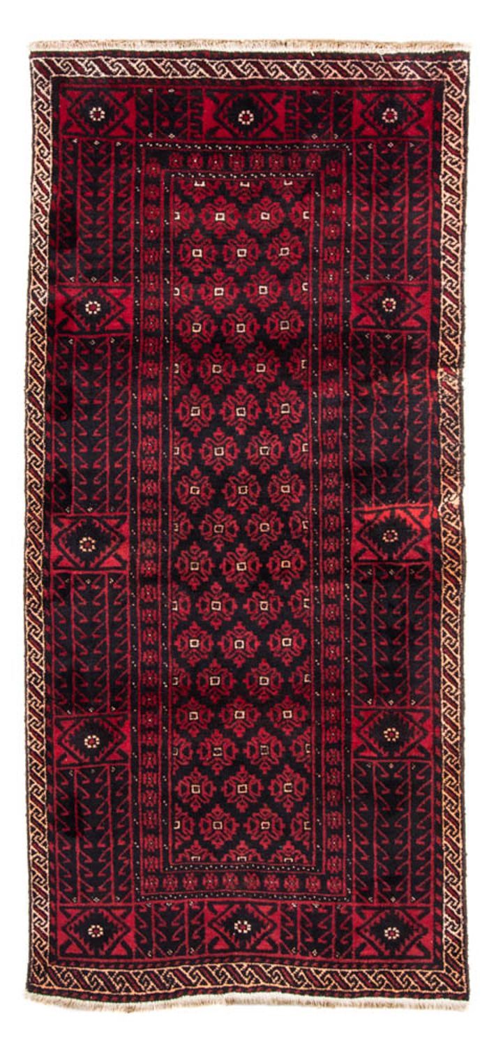 Runner Belutsch Rug - 222 x 110 cm - dark red