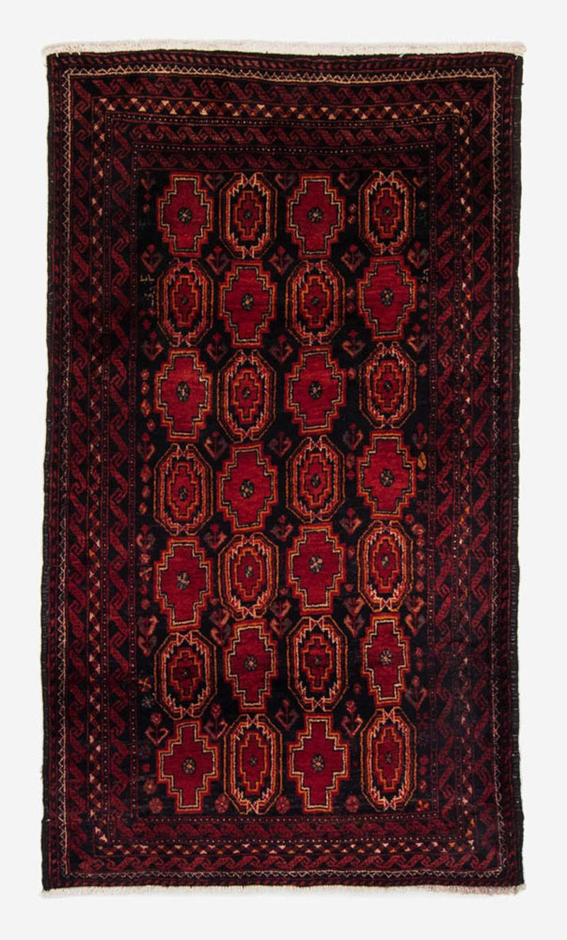 Runner Belutsch Rug - 185 x 110 cm - dark red