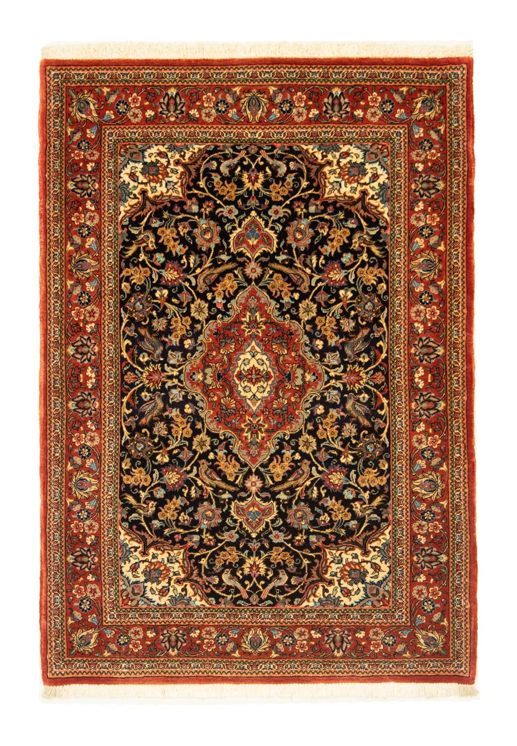 Perser Rug - Ghom - 151 x 103 cm - black