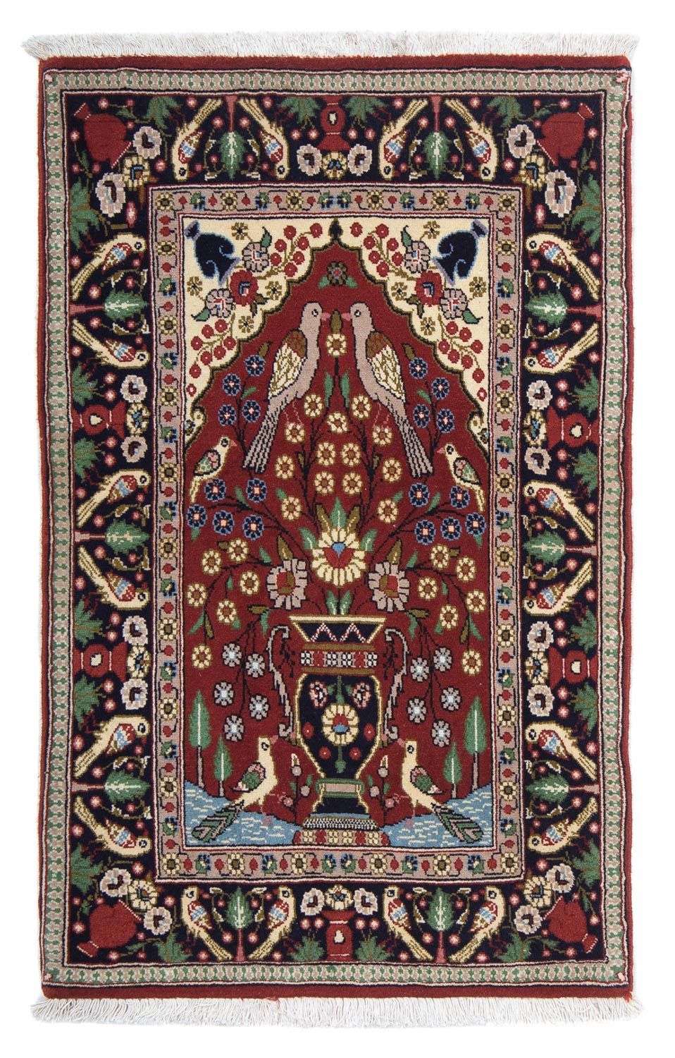 Perser Rug - Ghom - 105 x 63 cm - dark red